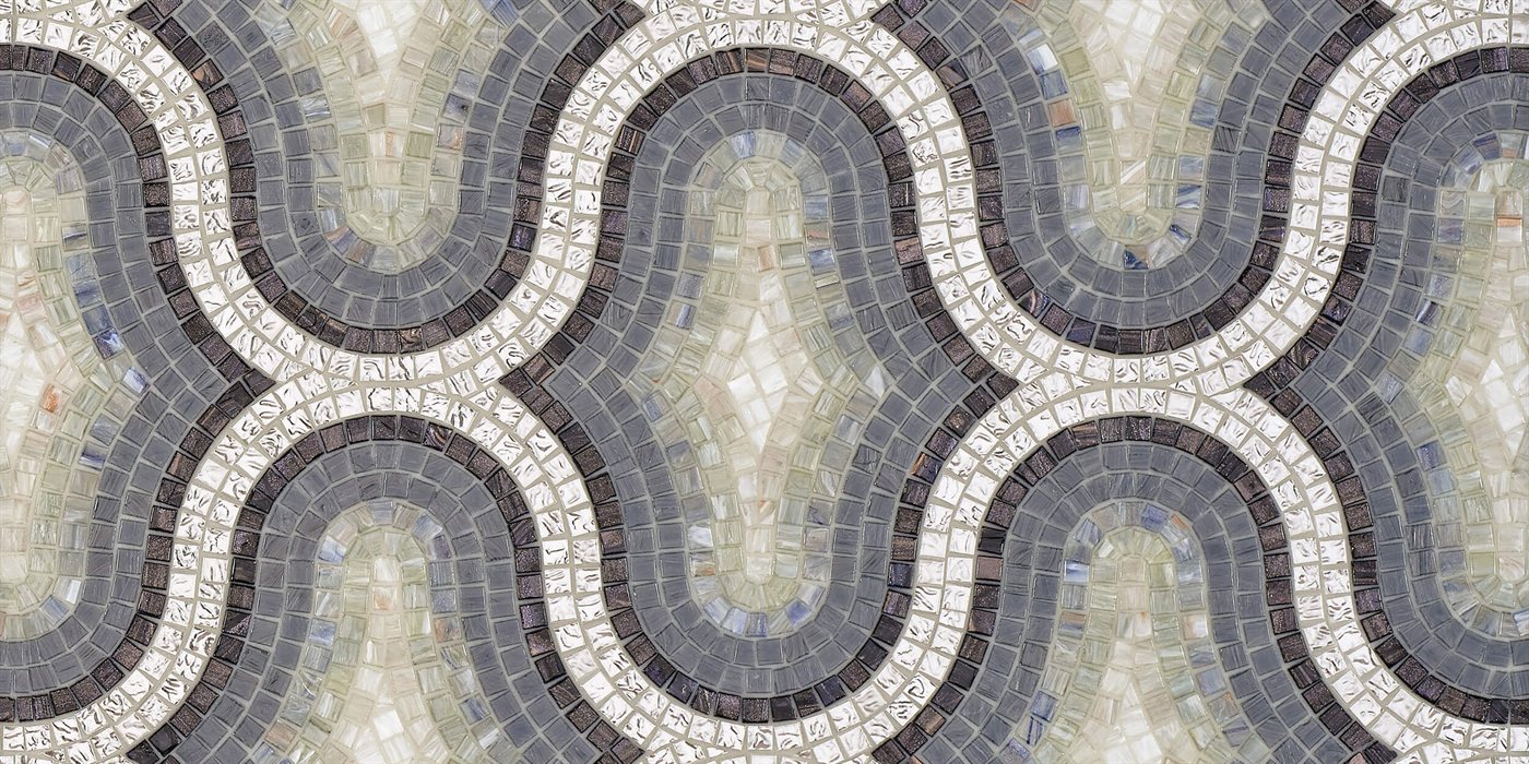 Motif décoratif en mosaïque de verre Bisazza