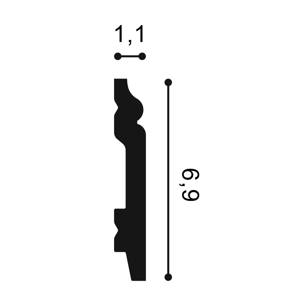 SX165 - profil et mesures (cm)