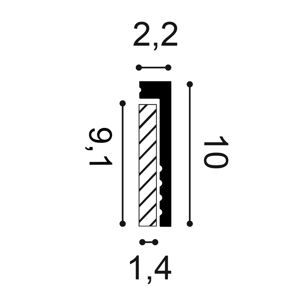 SX171 - profil et mesures (cm)