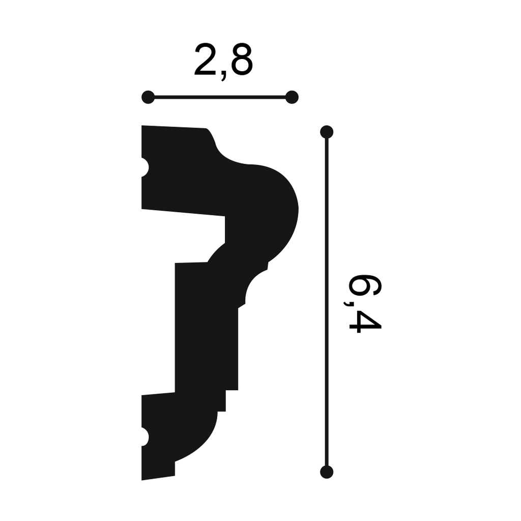 P6020 - profil et mesures (cm)