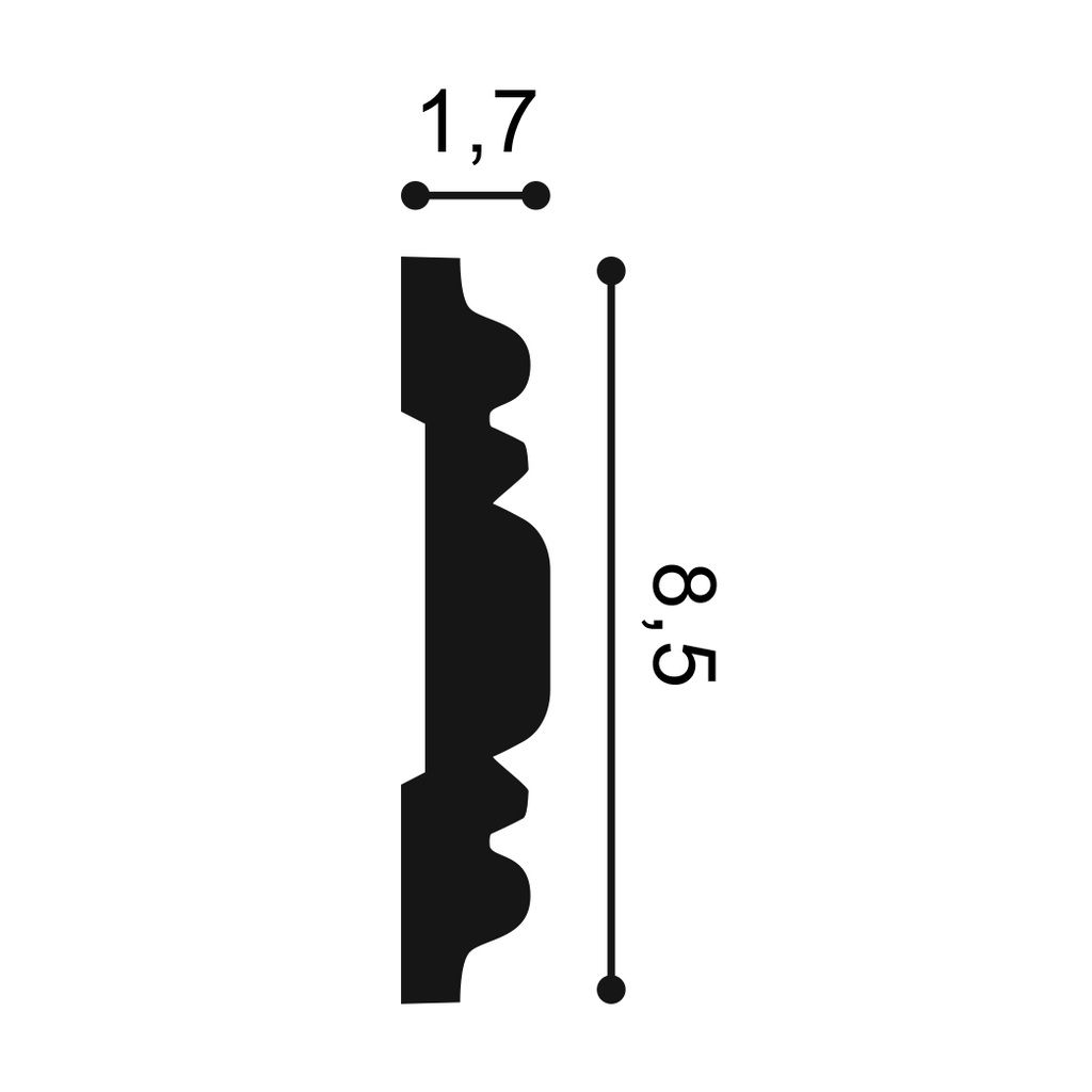 P7030 - profil et mesures (cm)